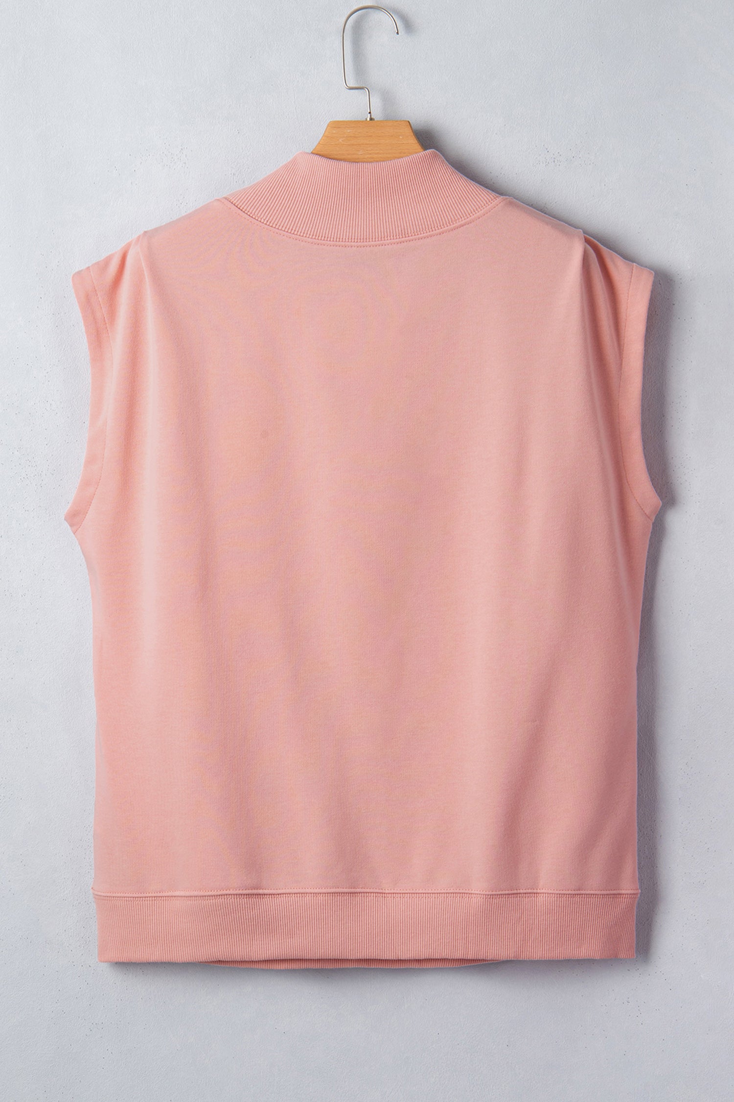 High Neck Cap Sleeve Loose Top