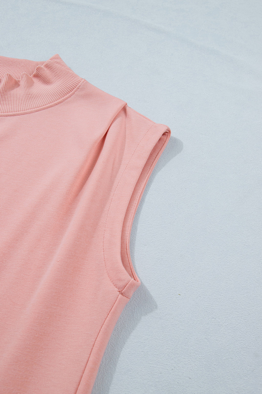 High Neck Cap Sleeve Loose Top