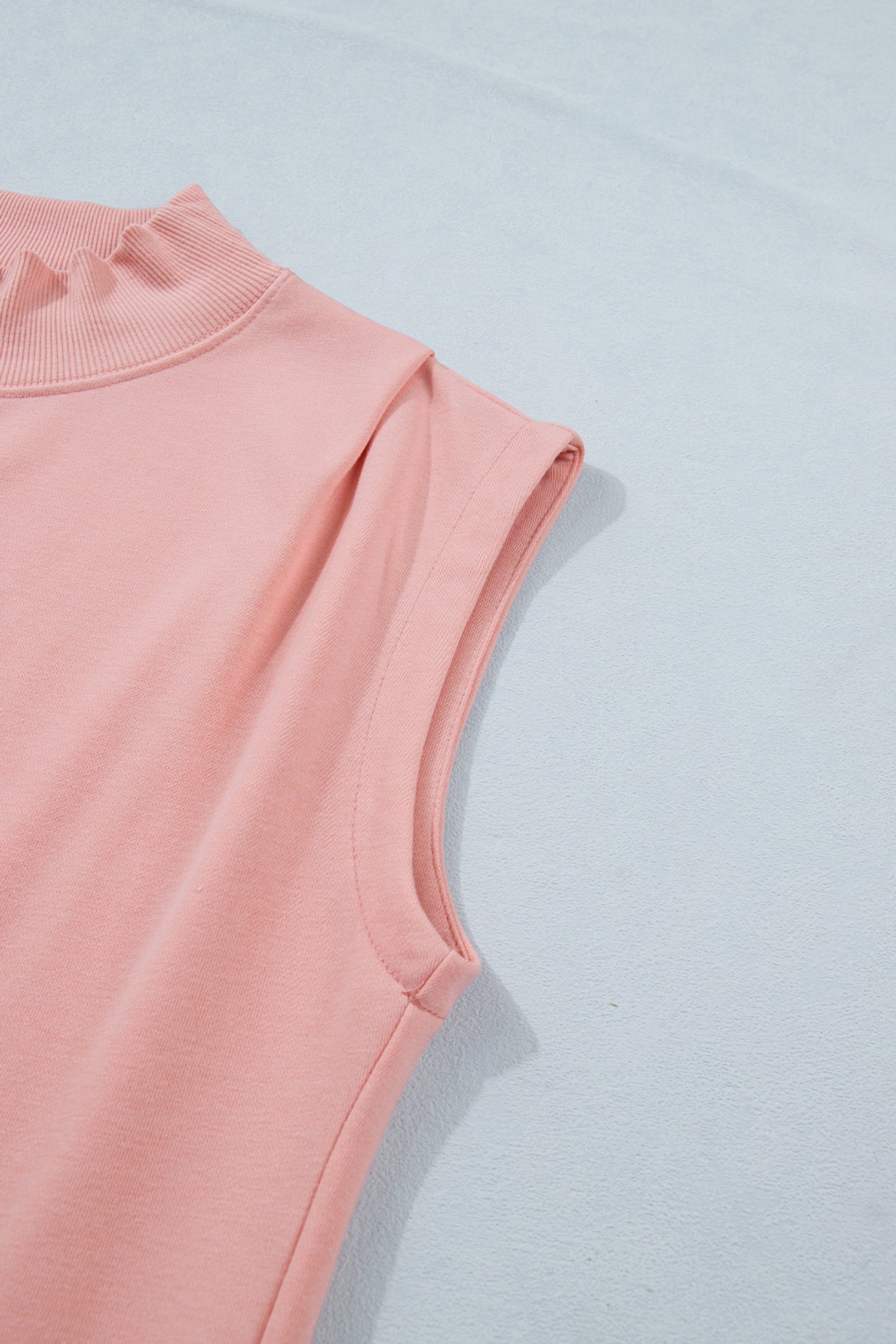 High Neck Cap Sleeve Loose Top