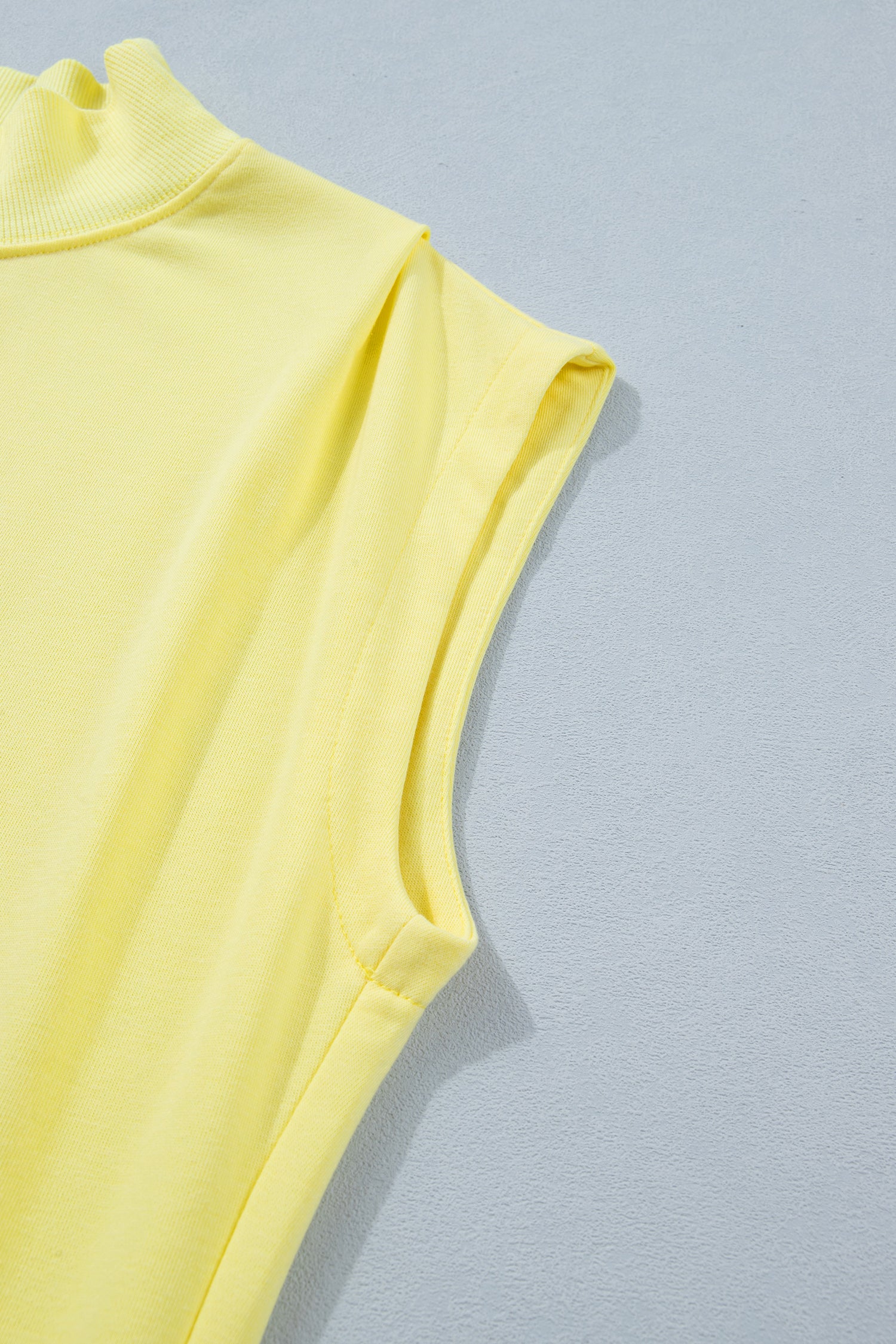 High Neck Cap Sleeve Loose Top