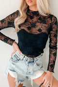 Floral Lace Mesh Top