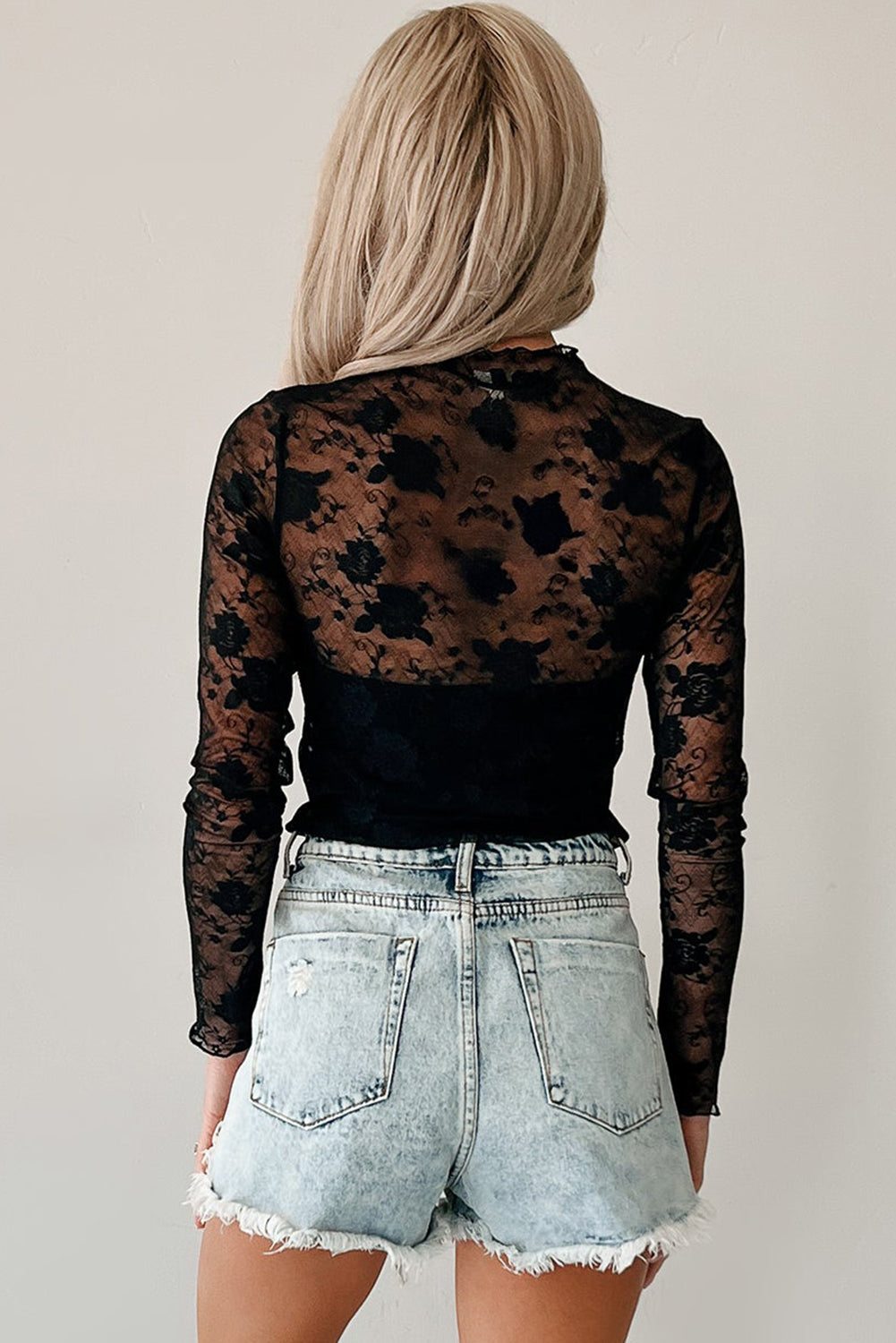 Floral Lace Mesh Top