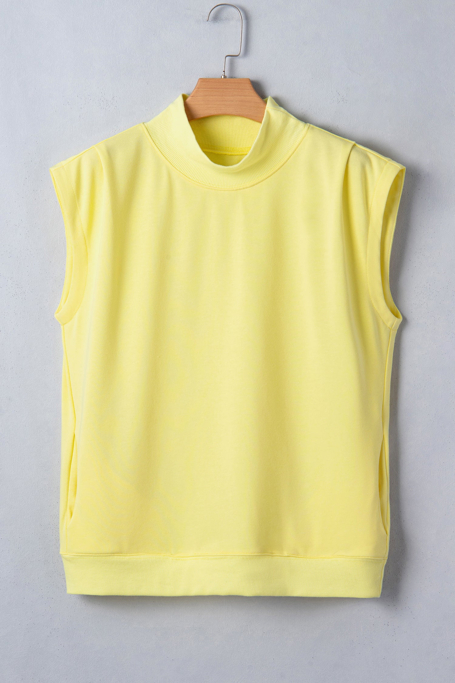 High Neck Cap Sleeve Loose Top