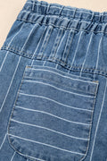 Drawstring Wide Leg Jeans