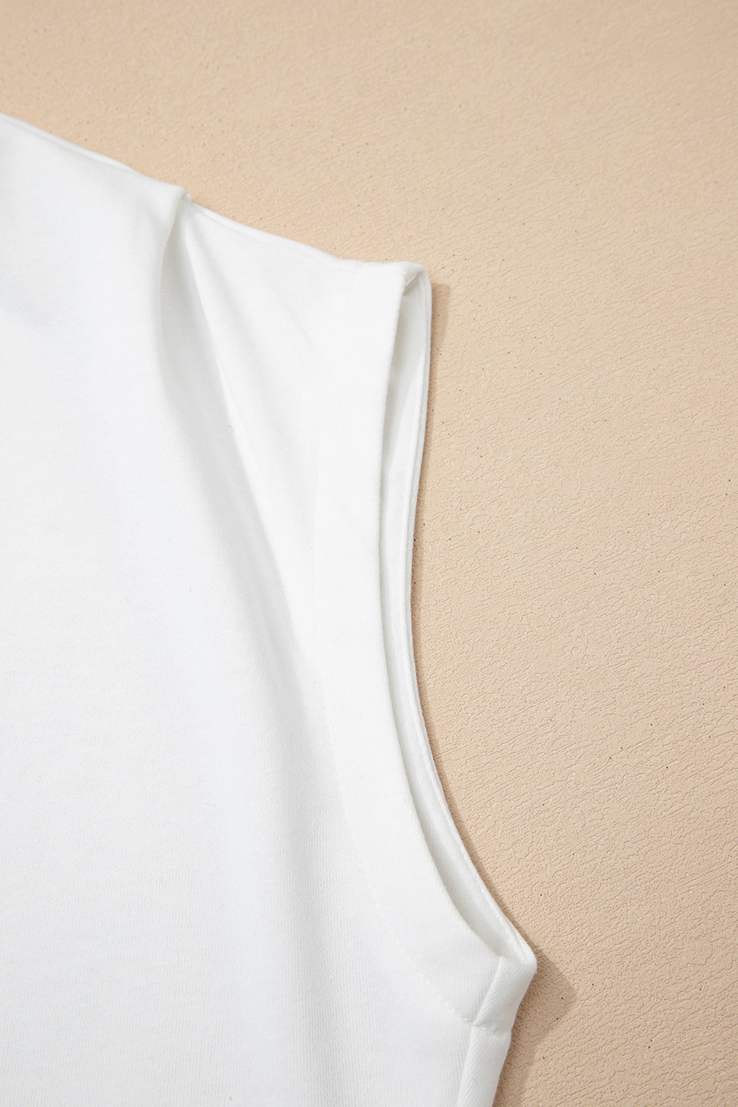 High Neck Cap Sleeve Loose Top