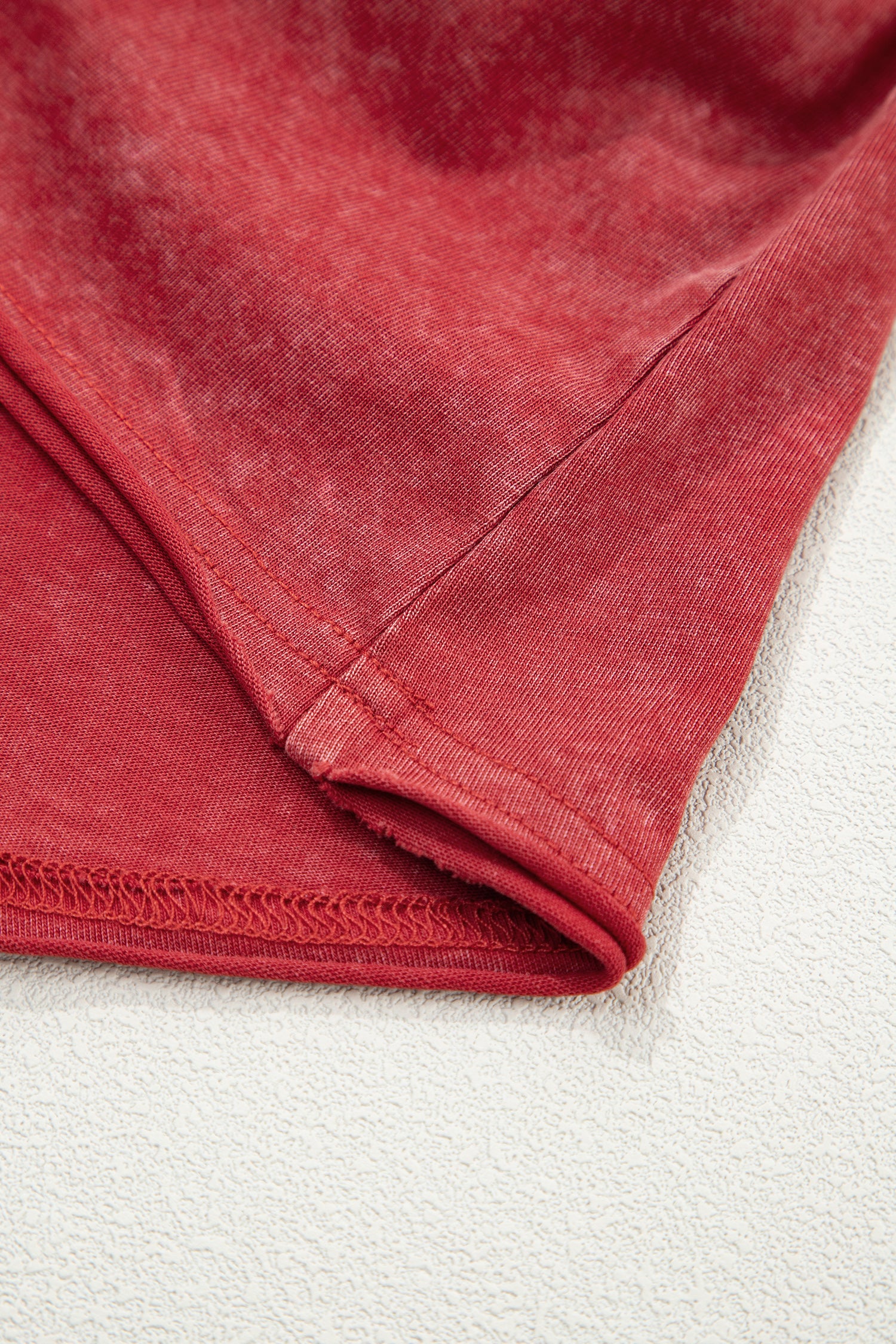Rose Red Mineral Wash V Neck Tank Top