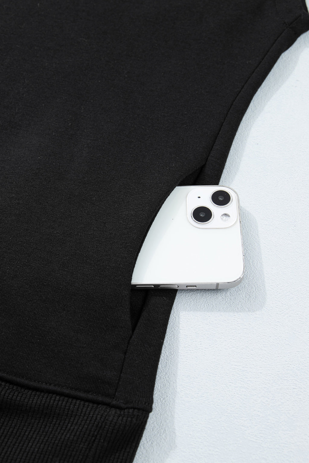 High Neck Cap Sleeve Loose Top