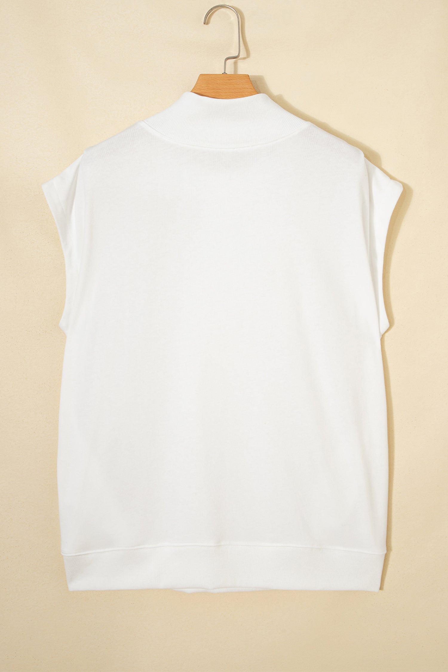 High Neck Cap Sleeve Loose Top