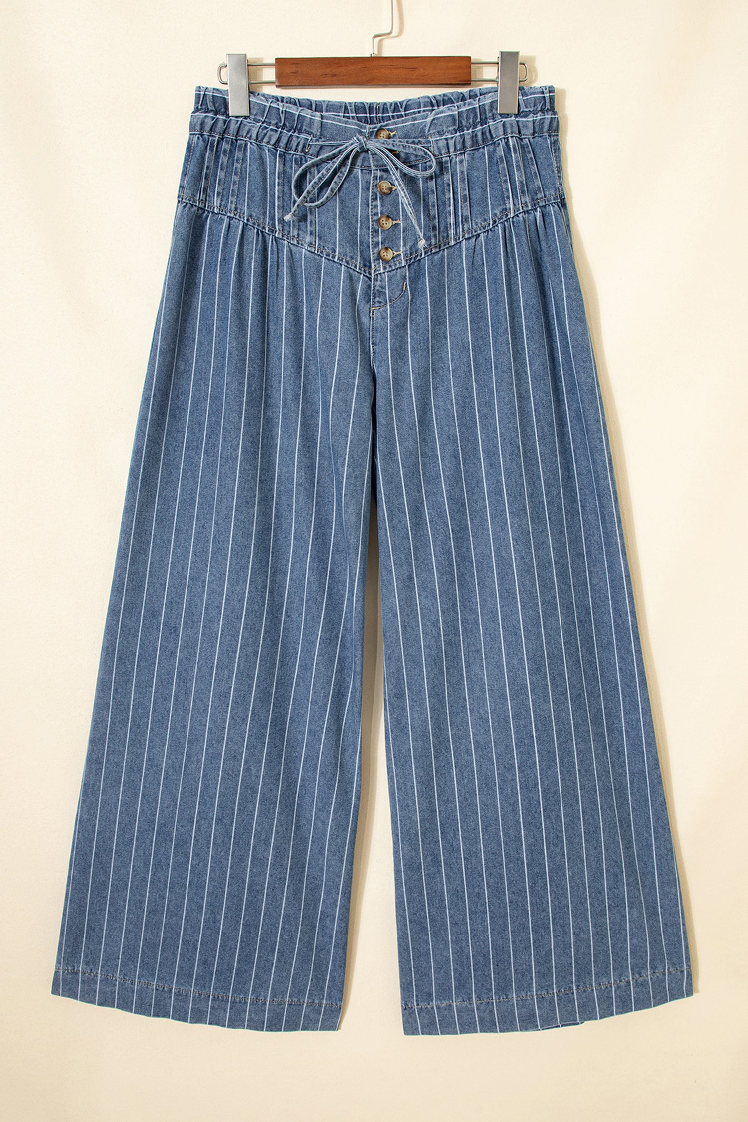 Drawstring Wide Leg Jeans
