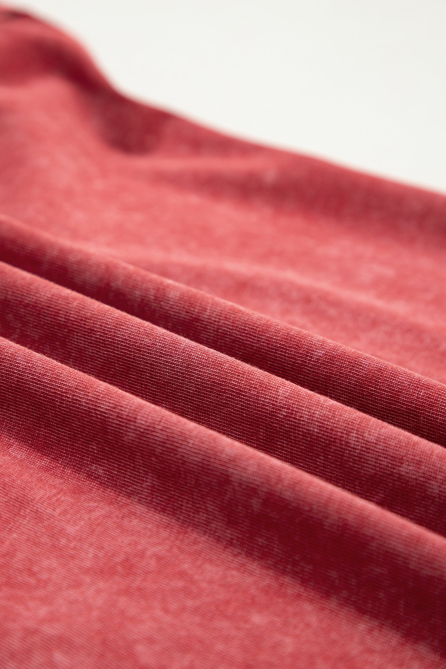 Rose Red Mineral Wash V Neck Tank Top